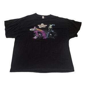 Mortal Kombat Vs DC universe mens XL black short sleeve shirt y2k superhero rare